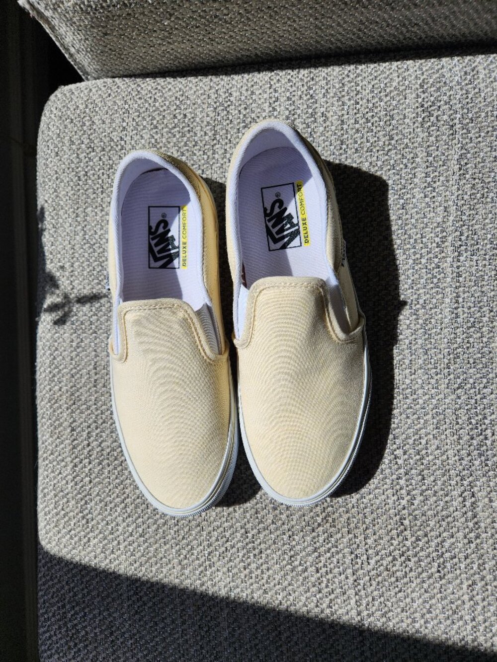 Vans Size 9 Women's Light Yellow Slip on Shoes NWOT